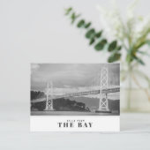 "Hallo van de baai" Modern Bay Bridge Briefkaart (Staand voorkant)