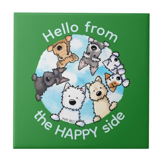 Hallo Van de blije kant Tegeltje (Voorkant)