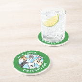 Hallo Van de blije kant Zandsteen Onderzetter (Zijkant)