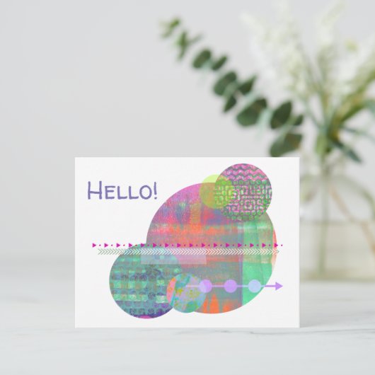 Hallo van de Cirkels van de eigentijdse Briefkaart (Staand voorkant)