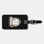 Hallo Van de geblafte kant - Schattige hondenontwe Bagagelabel (Voorkant horizontaal)