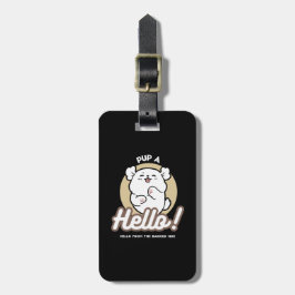 Hallo Van de geblafte kant - Schattige hondenontwe Bagagelabel