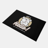 Hallo Van de geblafte kant - Schattige hondenontwe Deurmat (Schuin)