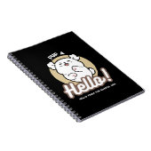 Hallo Van de geblafte kant - Schattige hondenontwe Notitieboek (Rechterzijde)