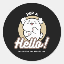 Hallo Van de geblafte kant - Schattige hondenontwe