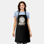 Hallo Van de geblafte kant - Schattige hondenontwe Schort (Gedragen)