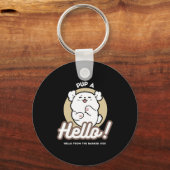 Hallo Van de geblafte kant - Schattige hondenontwe Sleutelhanger (Voorkant)