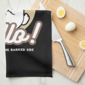 Hallo Van de geblafte kant - Schattige hondenontwe Theedoek (Quarter Fold)