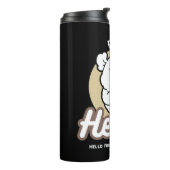 Hallo Van de geblafte kant - Schattige hondenontwe Thermosbeker (Gedraaid links)