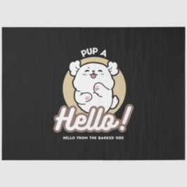 Hallo Van de geblafte kant - Schattige hondenontwe Tissuepapier