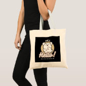Hallo Van de geblafte kant - Schattige hondenontwe Tote Bag (Voorkant (product))