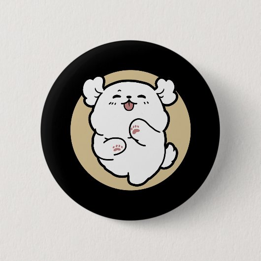 Hallo Van de geblakerde kant Ronde Button 5,7 Cm (Voorkant)