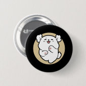 Hallo Van de geblakerde kant Ronde Button 5,7 Cm (Voorkant /achterkant)