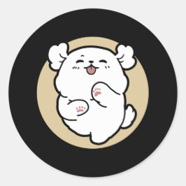 Hallo Van de geblakerde kant Ronde Sticker