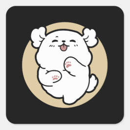 Hallo Van de geblakerde kant Vierkante Sticker