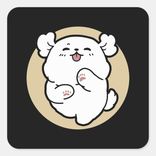 Hallo Van de geblakerde kant Vierkante Sticker (Voorkant)