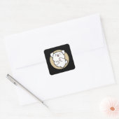 Hallo Van de geblakerde kant Vierkante Sticker (Envelop)