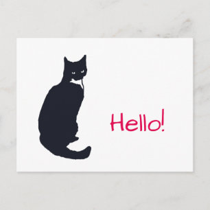 Hallo van de Kat van de smoking het "! " Briefkaart