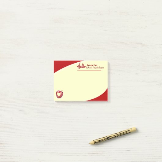 "Hallo van de schoolpsycholoog Sticky Notes (Op bureau)