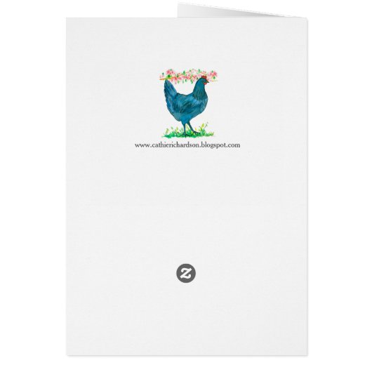 hallo van Delaware Blue Hen Chicken Blank (Achterkant)