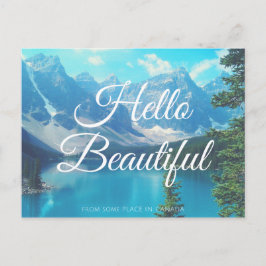hallo, van een of andere plaats briefkaart