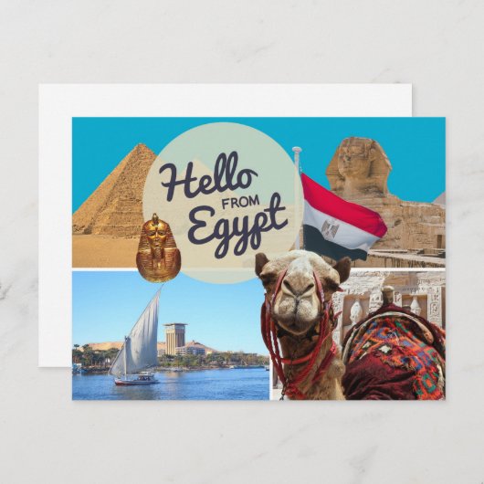 Hallo Van Egypte Briefkaart (Voorkant / Achterkant)