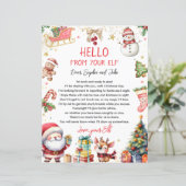 Hallo van Elf Aankomstbrief Kerstmis (Staand voorkant)