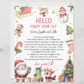 Hallo van Elf Aankomstbrief Kerstmis (Voorkant)