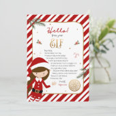 hallo van Elf Welcome Letter Kaart (Staand voorkant)