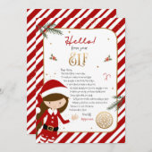 hallo van Elf Welcome Letter Kaart (Voorkant / Achterkant)