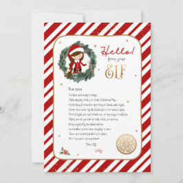 hallo van Elf Welcome Letter Kaart