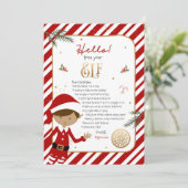 hallo van Elf Welcome Letter Uitnodiging (Staand voorkant)