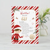 hallo van Elf Welcome Letter Uitnodiging (Staand voorkant)