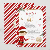 hallo van Elf Welcome Letter Uitnodiging (Voorkant / Achterkant)