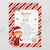 hallo van Elf Welcome Letter Uitnodiging (Voorkant / Achterkant)