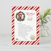 hallo van Elf Welcome Letter Uitnodiging (Staand voorkant)