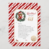 hallo van Elf Welcome Letter Uitnodiging (Voorkant / Achterkant)