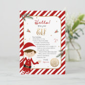 hallo van Elf Welcome Letter Uitnodiging (Staand voorkant)