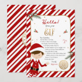 hallo van Elf Welcome Letter Uitnodiging (Voorkant / Achterkant)