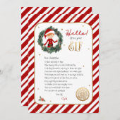hallo van Elf Welcome Letter Uitnodiging (Voorkant / Achterkant)