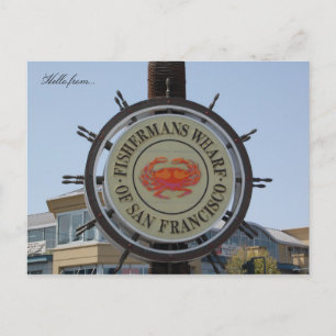 hallo van... Fishermans Wharf Briefkaart