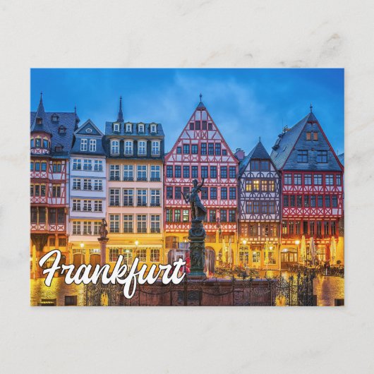 Hallo Van Frankfurt, Duitsland Briefkaart (Voorkant)