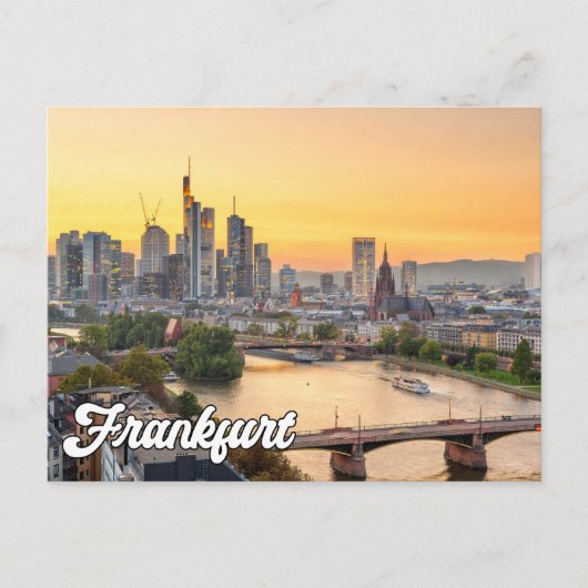Hallo Van Frankfurt, Duitsland Briefkaart (Voorkant)