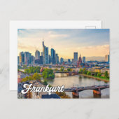 Hallo Van Frankfurt, Duitsland Briefkaart (Voorkant / Achterkant)