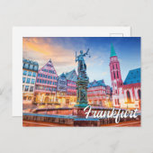 Hallo Van Frankfurt, Duitsland Briefkaart (Voorkant / Achterkant)