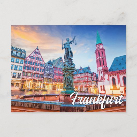 Hallo Van Frankfurt, Duitsland Briefkaart (Voorkant)