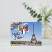 Hallo Van Frankrijk Feestdagenkaart (Staand voorkant)