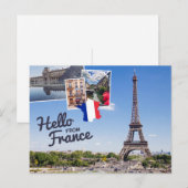 Hallo Van Frankrijk Feestdagenkaart (Voorkant / Achterkant)