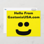 hallo van GastoniaUSA.com Briefkaart (Voorkant / Achterkant)