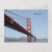 hallo van... Golden Gate Bridge San Francisco Briefkaart (Voorkant)